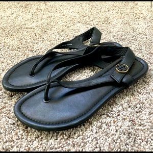 Tory Burch Minnie Travel Leather Thong Sandals